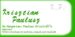 krisztian paulusz business card